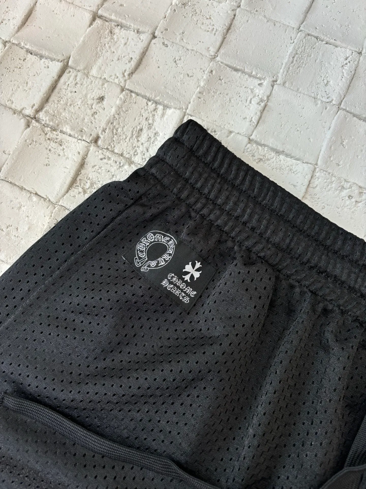 🅿️330 Chrome Heart*/Ch Chrome Heart 25SS mesh glitter ice hockey shorts. The fabric is made of high-density 100D bird's eye cloth. Double-sided mesh positioning is very time-consuming. The cost of labor loss is very high. It is not a single-layer thin transparent bottom junk product on the market. Same style for men and women. OS version Size: S/M/L